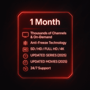 1 Month Shadow TV Subscription