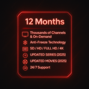 12 Months Shadow TV Subscription