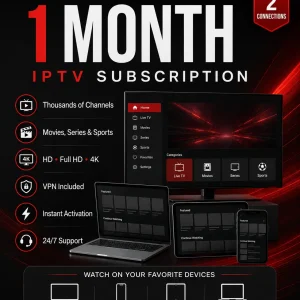 Abonament IPTV – 1 miesiąc – 2 podłączenia