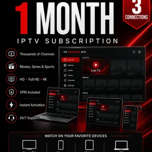 Abonament IPTV – 1 miesiąc – 3 połączenia