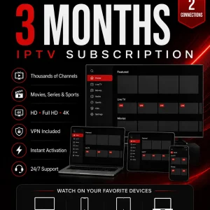 Abonament IPTV – 3 miesiące – 2 połączenia