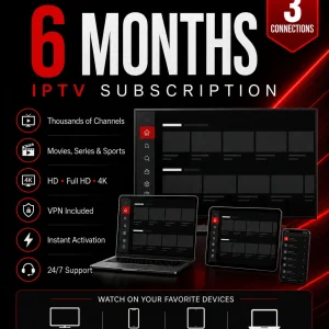 Abonament IPTV – 6 miesięcy – 3 podłączenia