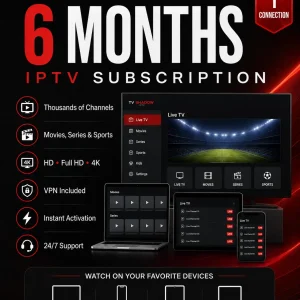 Abonament IPTV – 6 miesięcy – 1 podłączenie
