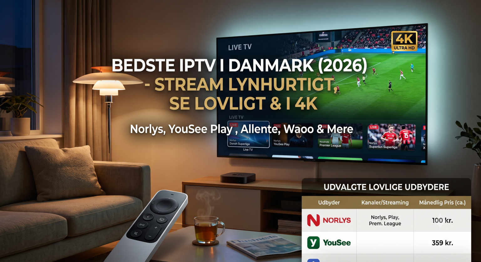 Bedste IPTV i Danmark (2026)