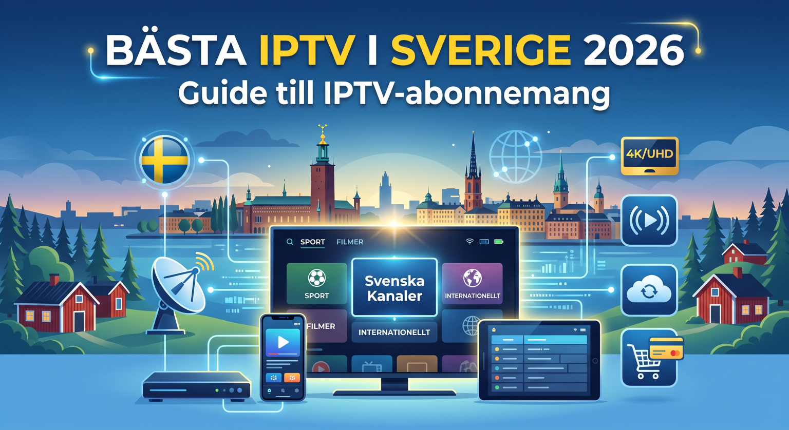 Bästa IPTV i Sverige 2026 Guide till IPTV-abonnemang