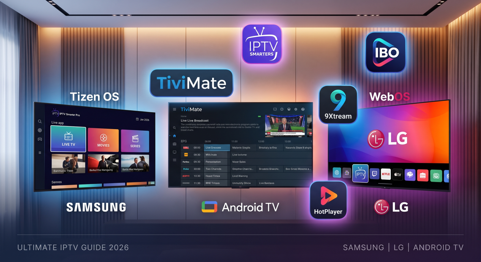 Best IPTV Apps for Smart TV in 2026 Samsung, LG & Android TV