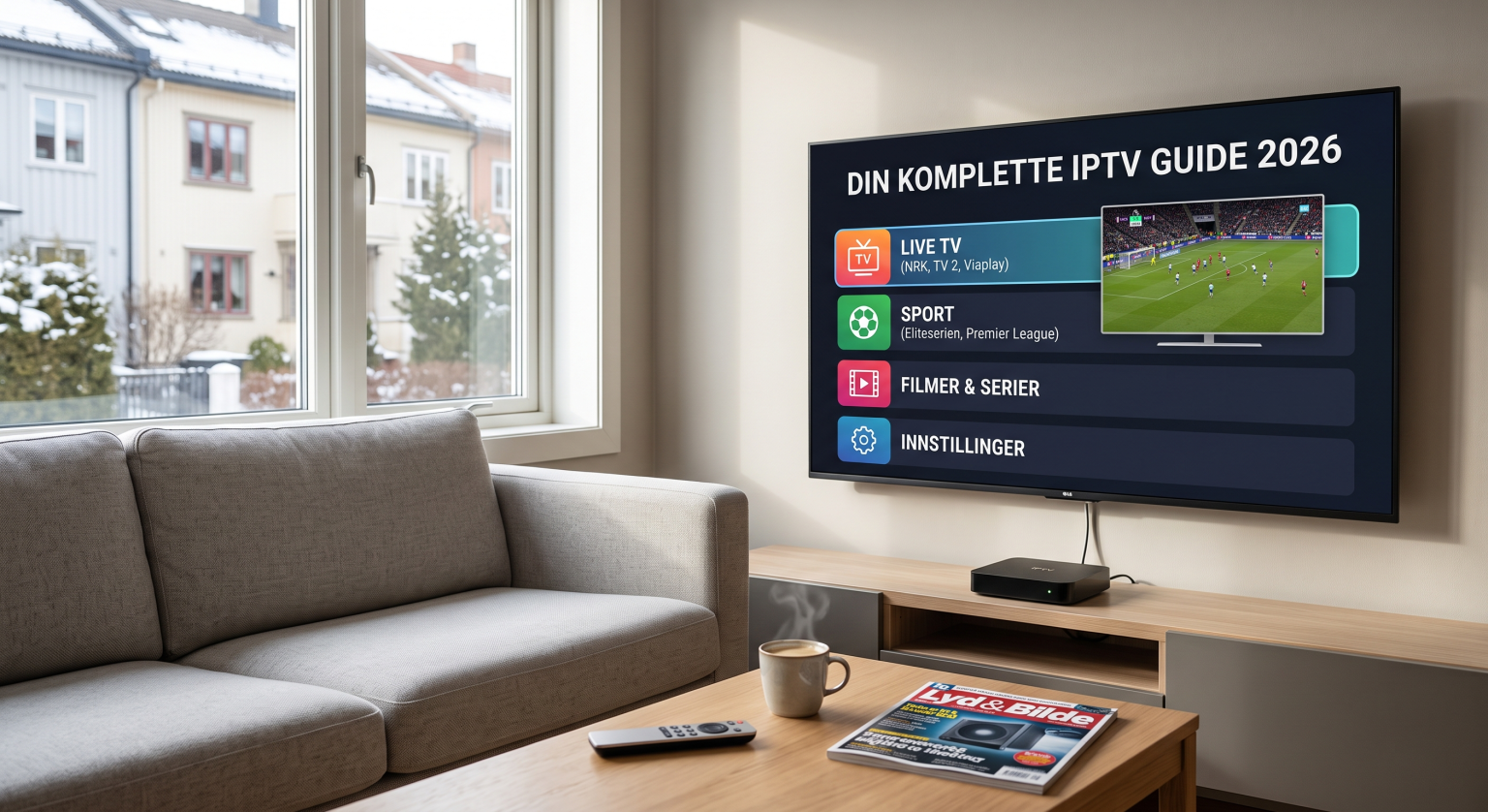 Beste IPTV i Norge 2026 Guide til IPTV-abonnement
