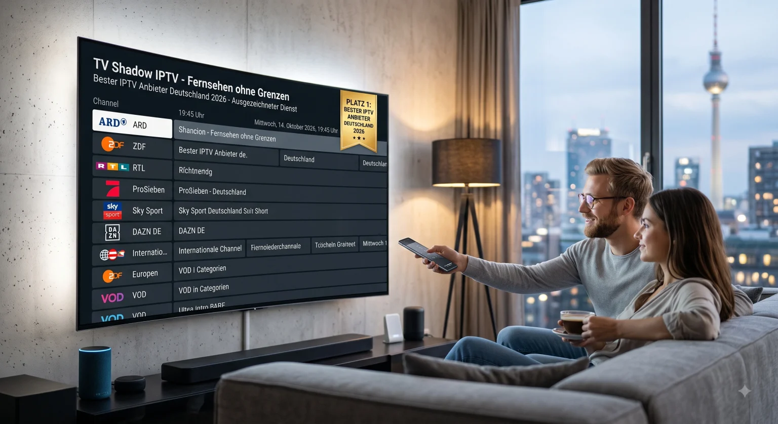 Bester IPTV Anbieter Deutschland 2026 TV Shadow IPTV