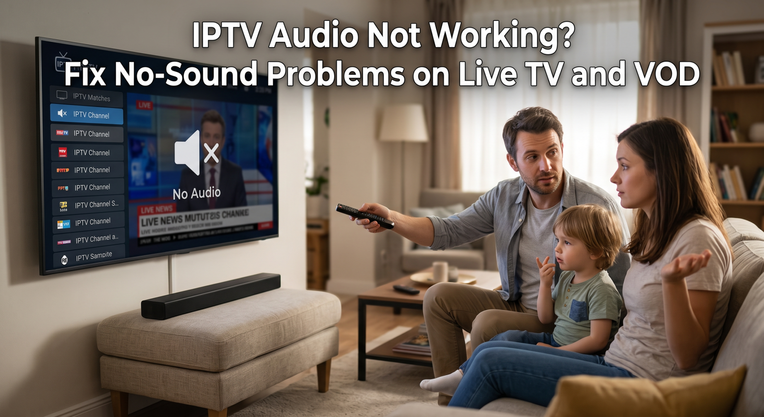 IPTV Audio Not Working Fix No-Sound Problems on Live TV and VOD
