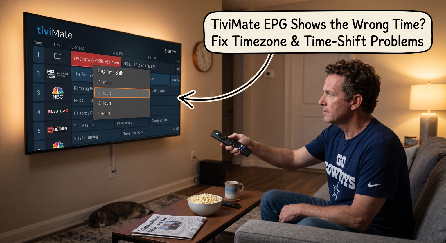TiviMate EPG Shows the Wrong Time Fix Timezone & Time-Shift Problems