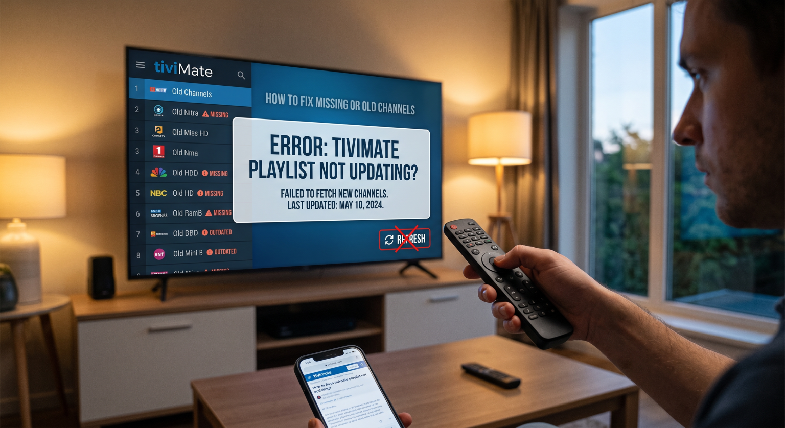 TiviMate Playlist Not Updating How to Fix Missing or Old Channels