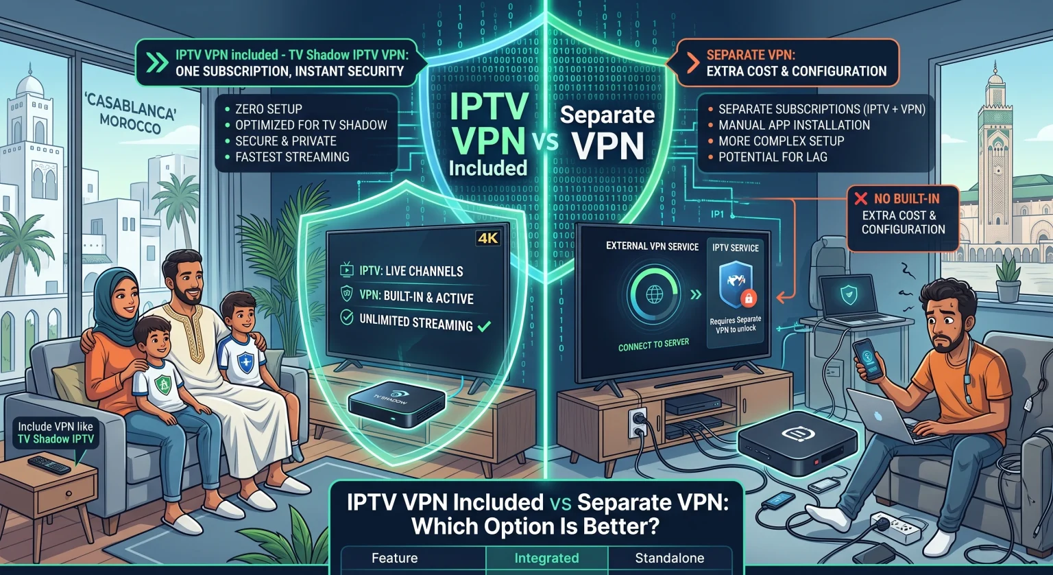 VPN Included vs Separate VPN for IPTV Which Option Is Better