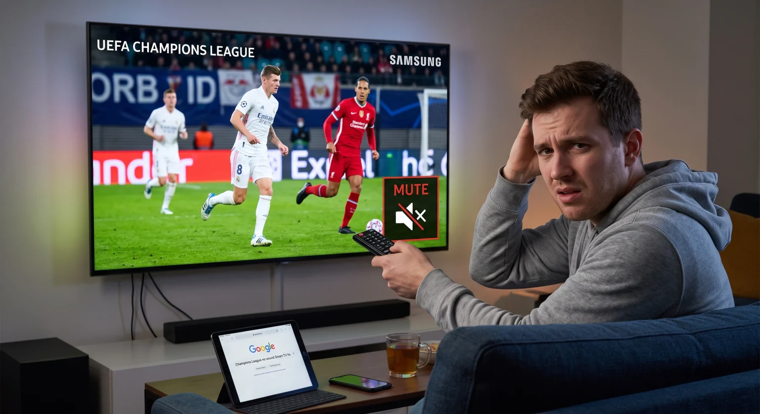 Champions League visas men det hörs inget – så här åtgärdar du ljudproblemet på din Smart TV