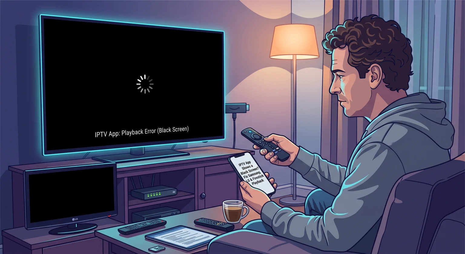 IPTV App Shows a Black Screen Fix Samsung, LG & Firestick Playback