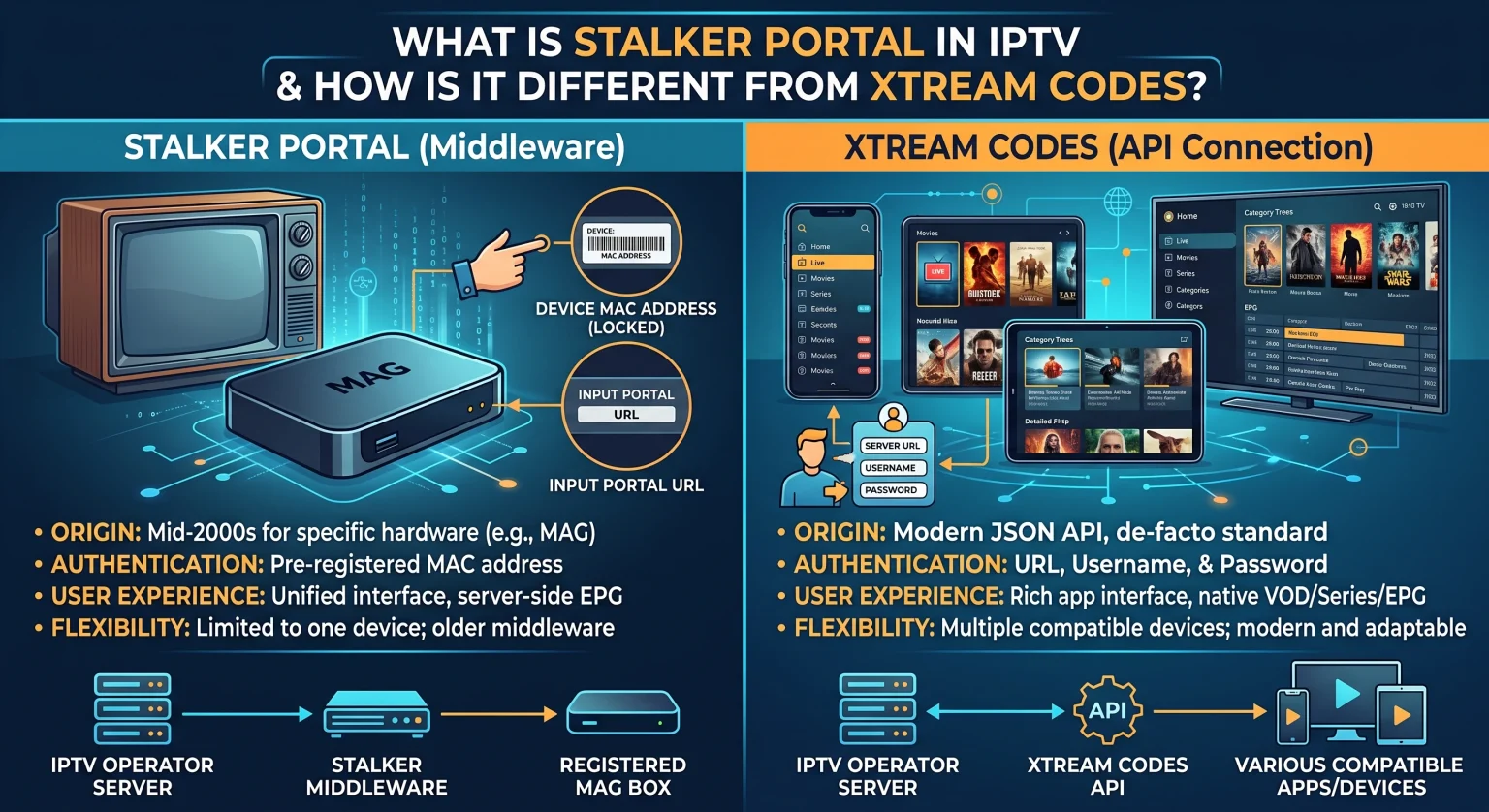 What Is Stalker Portal in IPTV and How Is It Different From Xtream Codes